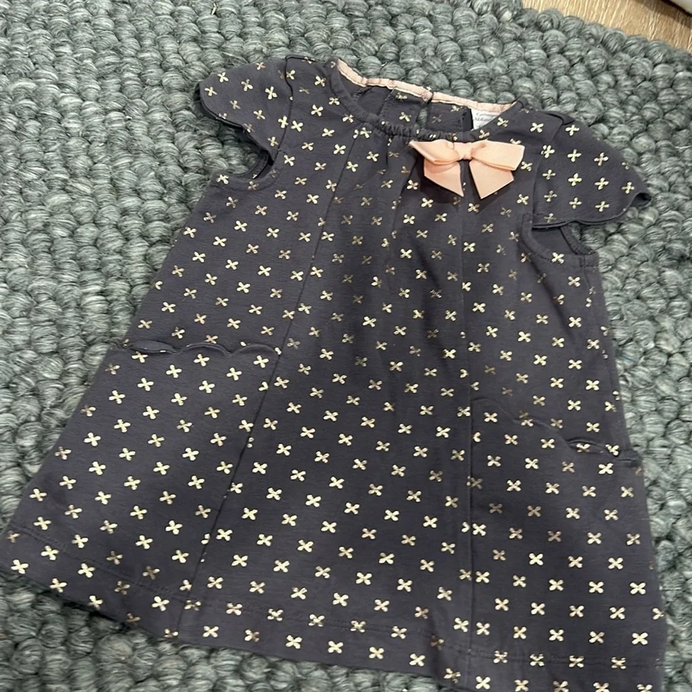 Catherine Malandrino Mini Baby Girl Bow Tie Dress Pink Size 24 Months‎
